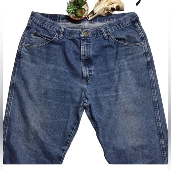 Vintage Men’s regular fit Wrangler cotton jeans 38 red tag - Picture 4 of 6